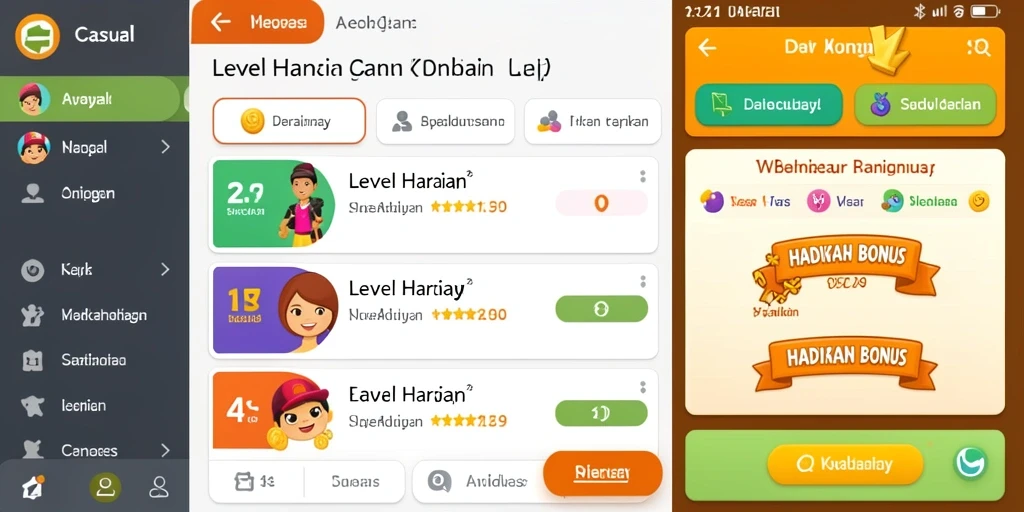 Fitur sosial yang memungkinkan Anda bersaing dengan teman.